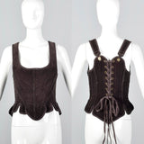 2000s Gary Graham Brown Corset Top