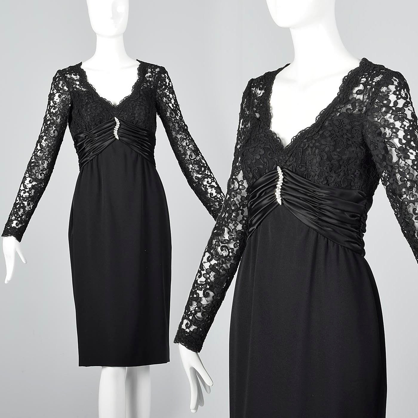 Pierre Balmain Little Black Dress with Lace Bodice