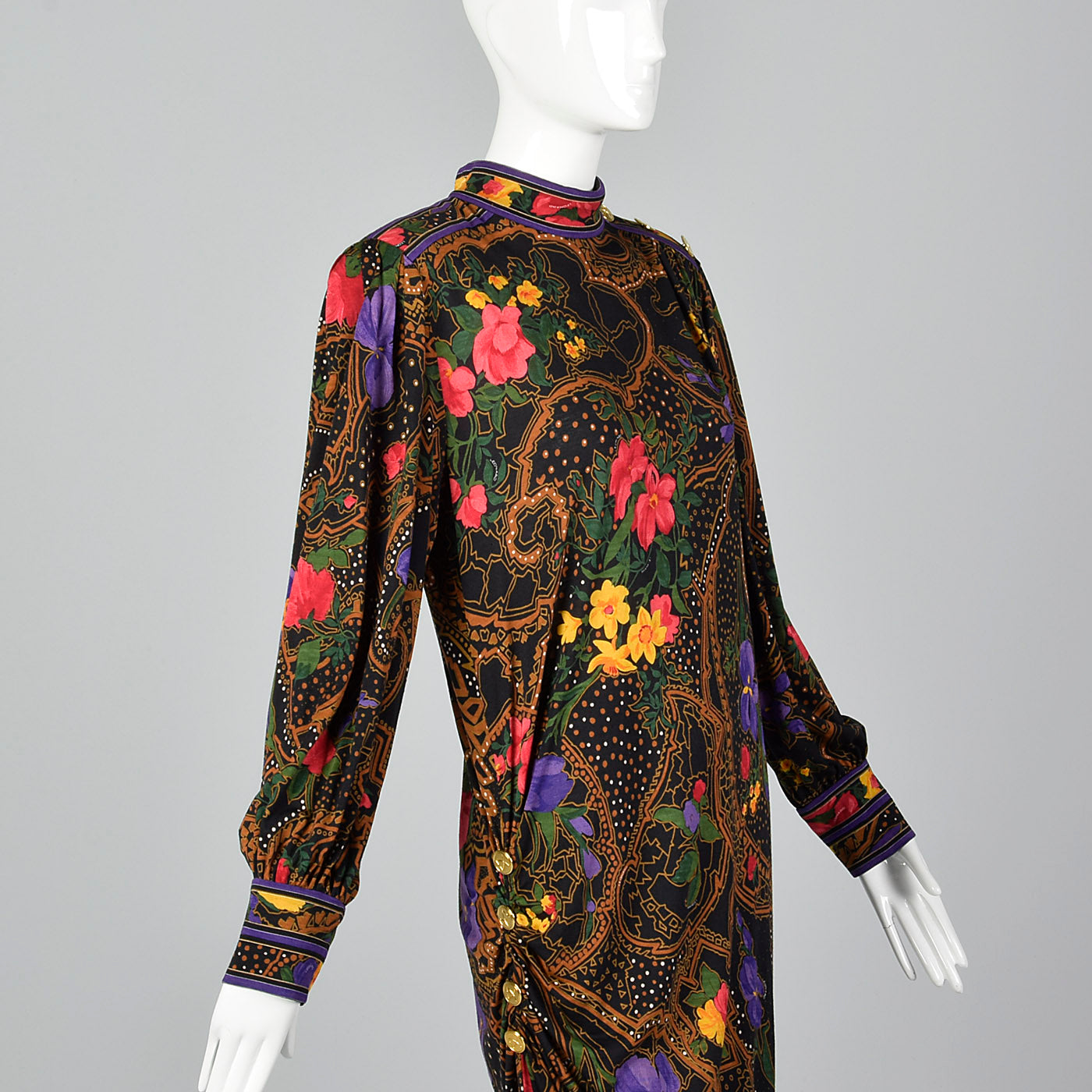 1970s Leonard Paris Loose Winter Wool Dress