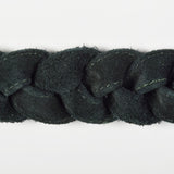 1990s Sonia Rykiel Green Suede Braided Belt