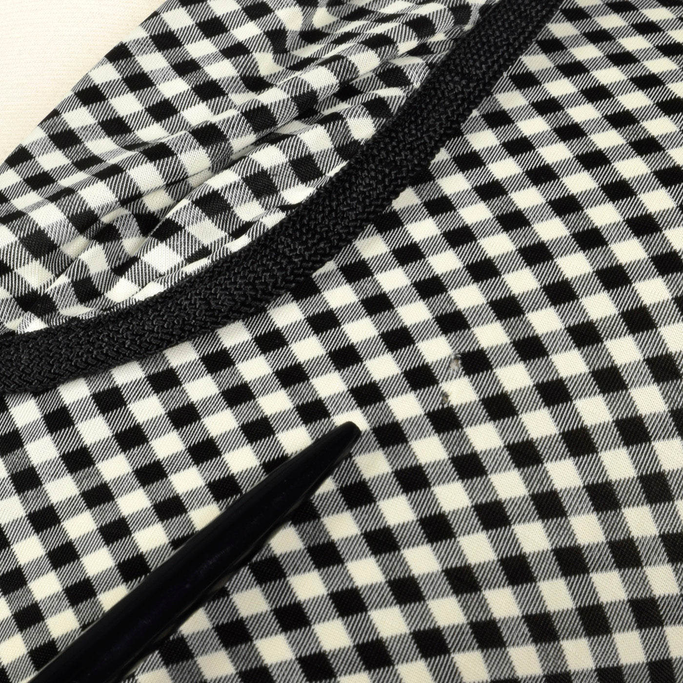 1950s Black and White Gingham Dress