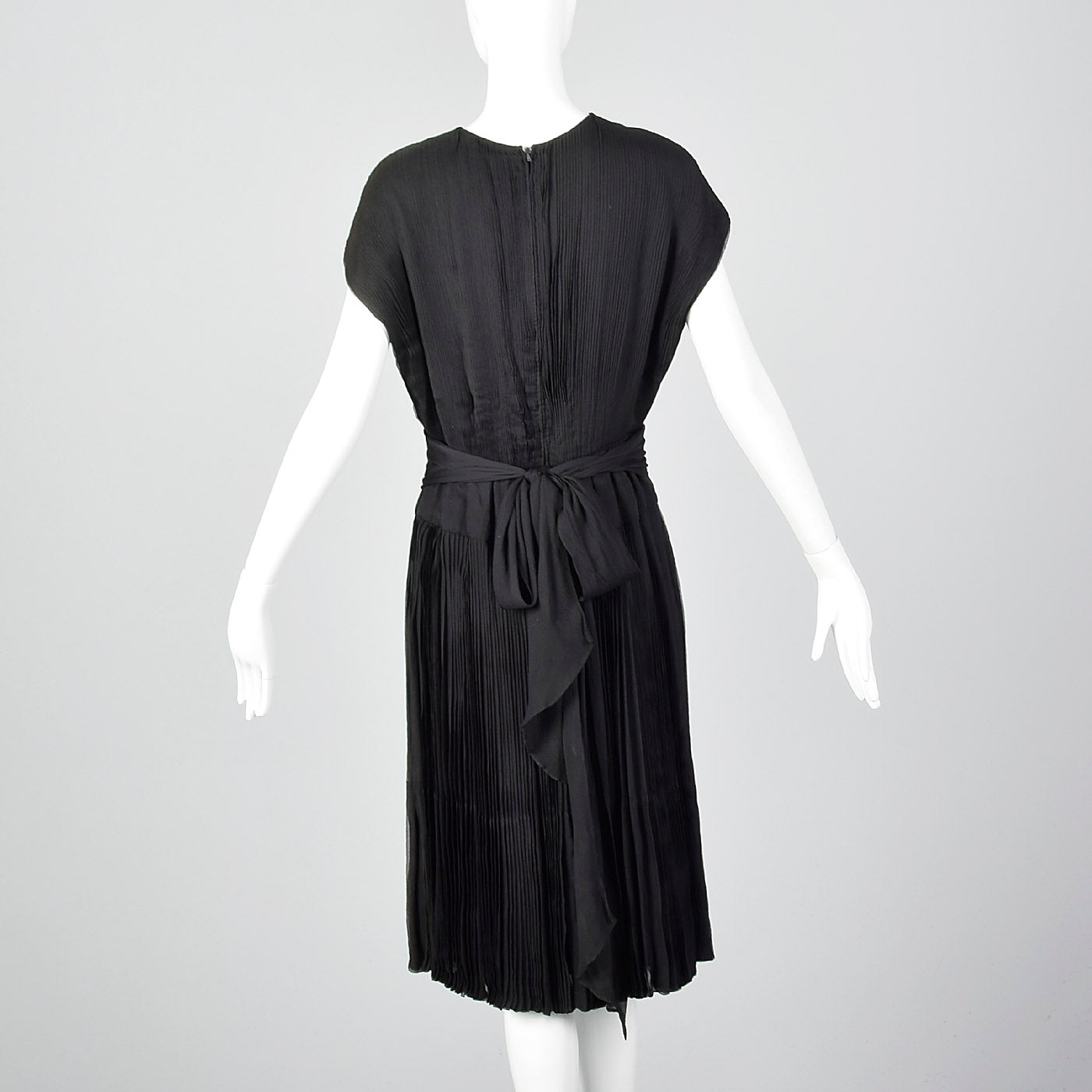 Medium Galanos 1960s Silk Pleated Dress