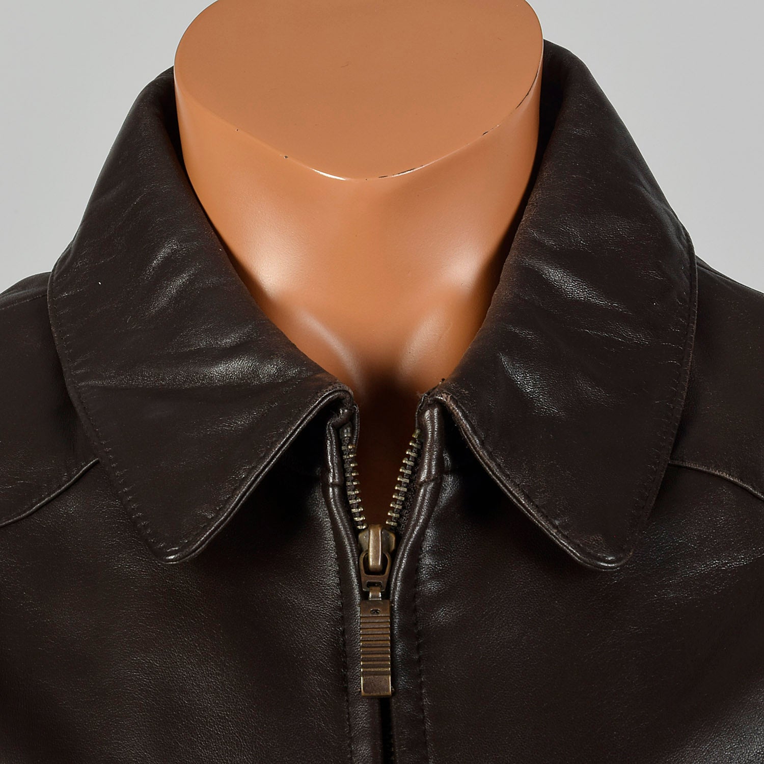 Large Robert Comstock Brown Leather Jacket