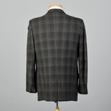 1970s Blue and Green Shadow Plaid Jacket