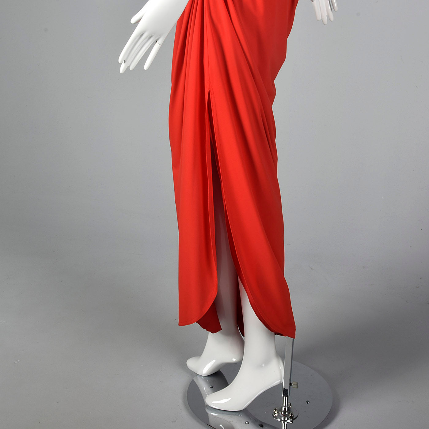 1980s Saks Fifth Avenue Red Bias Cut Dress