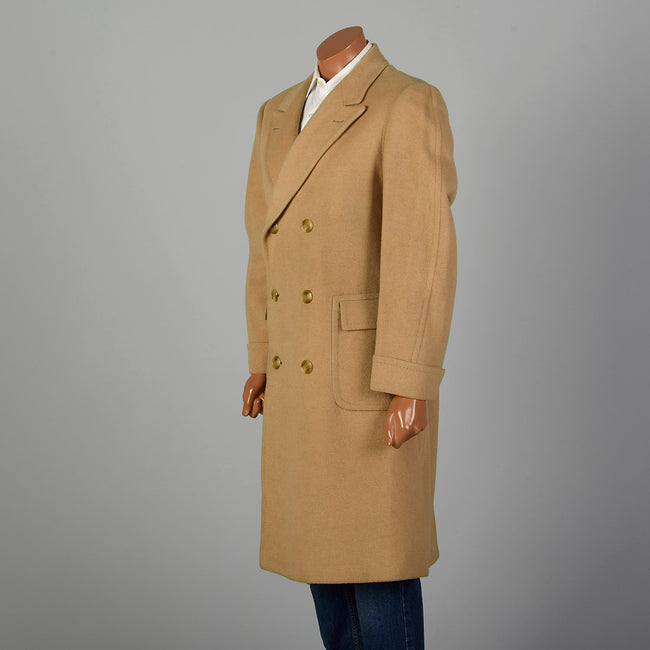 Medium 1970s Men's Tan Camel Hair Coat