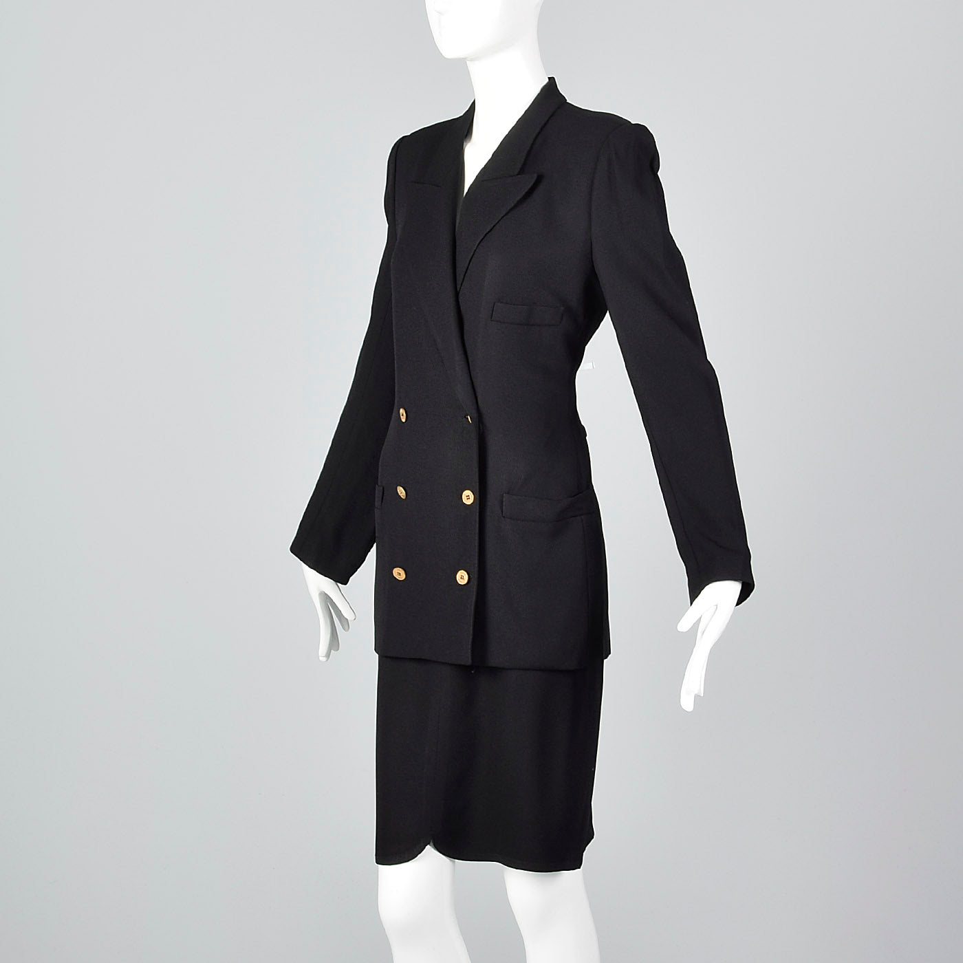 1990s Sonia Rykiel Black Skirt Suit