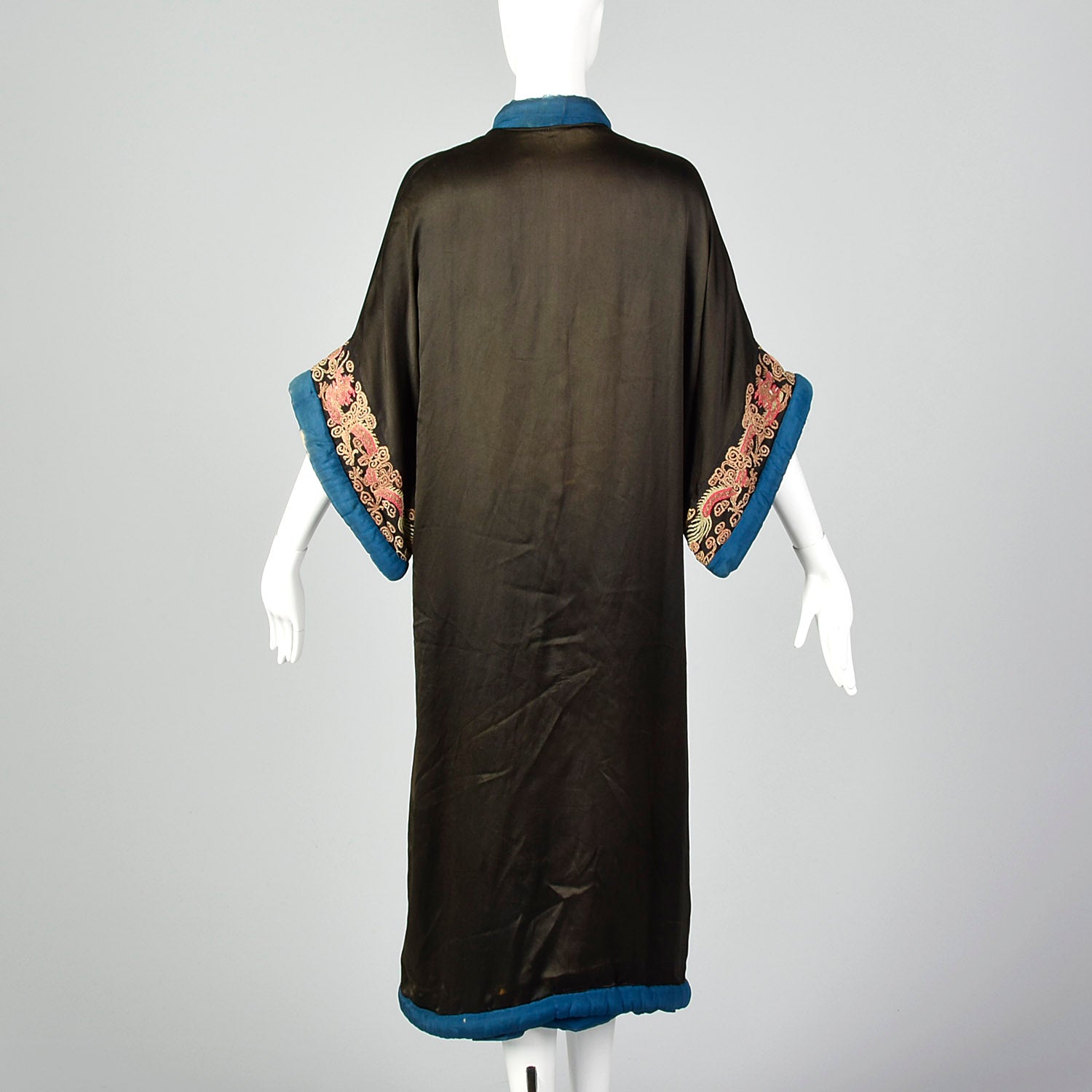 1920s Opera Coat with Embroidered Dragon Sleeves