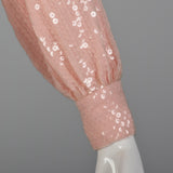 Small Bill Blass 1970s Pink Sequin Dress