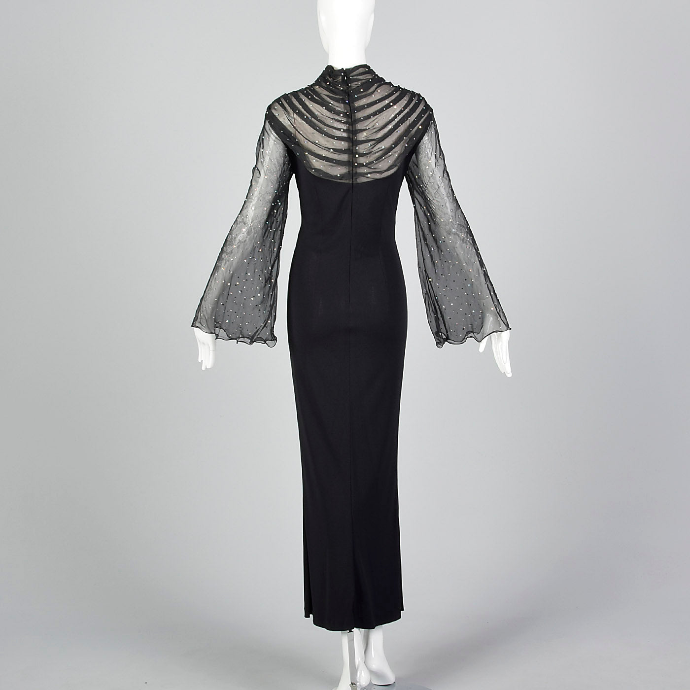 1990s Sexy Pencil Dress with a Very Sheer Bust