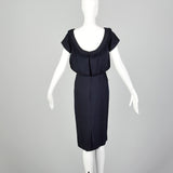 Small 1950s Suzy Perette Navy Blue Dress