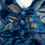 XL 1920s Silk Devore Blouse