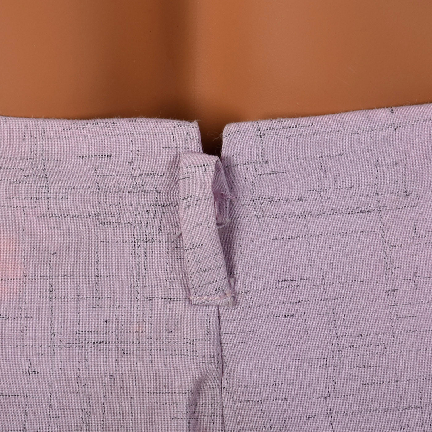 1950s Mens Hollywood Waist Pants Lavender Rayon with Gray Flecks