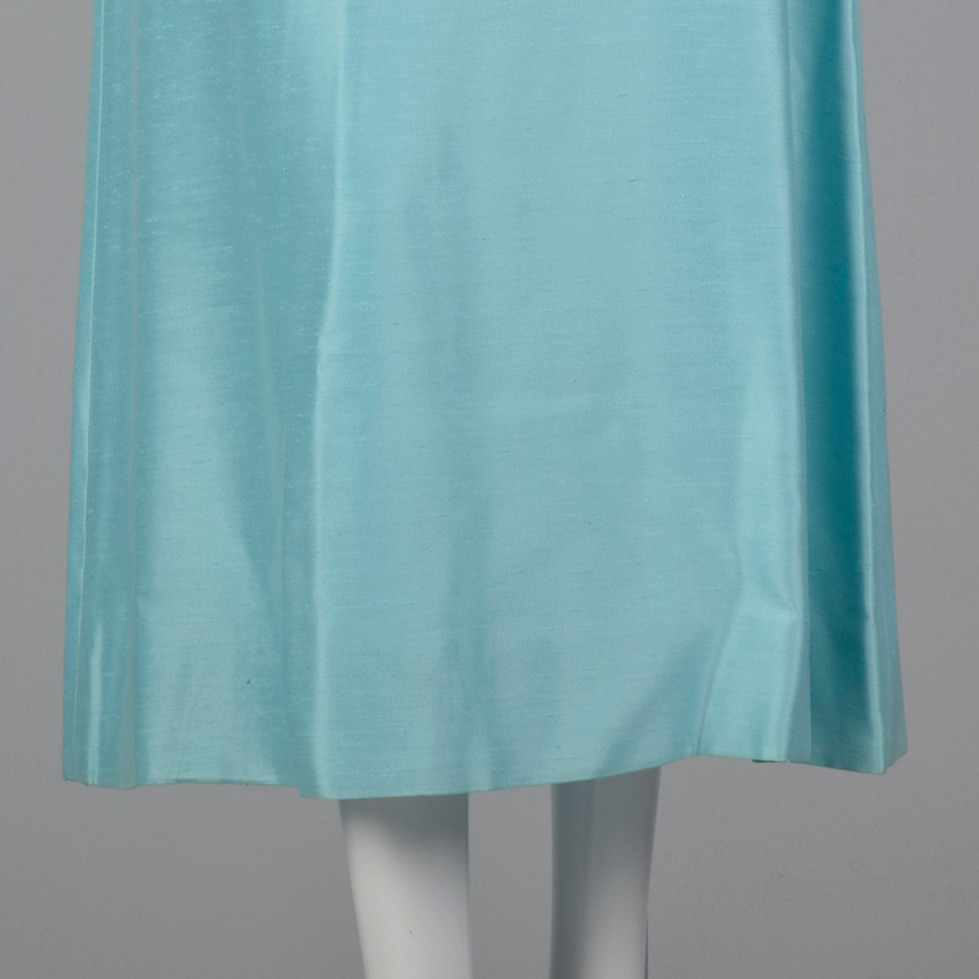 1960s Blue Maxi Dress with Keyhole Bust
