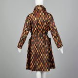 1970s Patchwork Leather Trench Coat