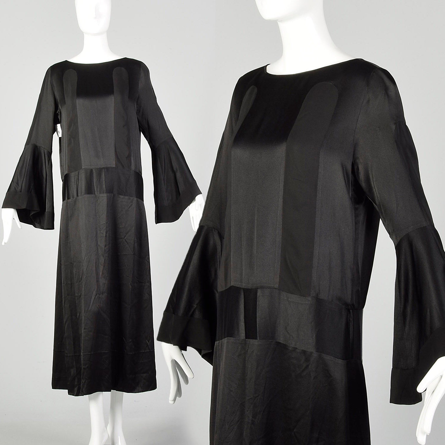 1920s Art Deco Silk Gown