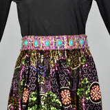 XS I Magnin 1970s Two Piece Dress Set