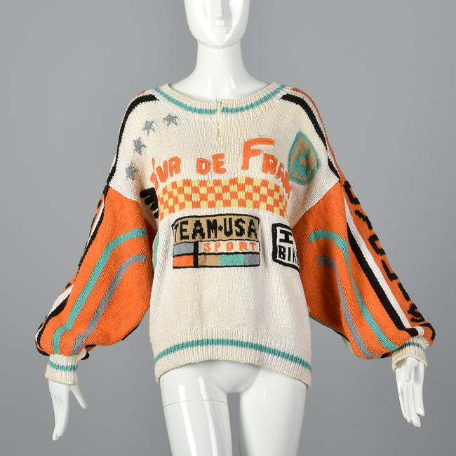1980s Oversized Bicycle Novelty Sweater