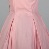 1950s Pink Party Dress with Full Skirt