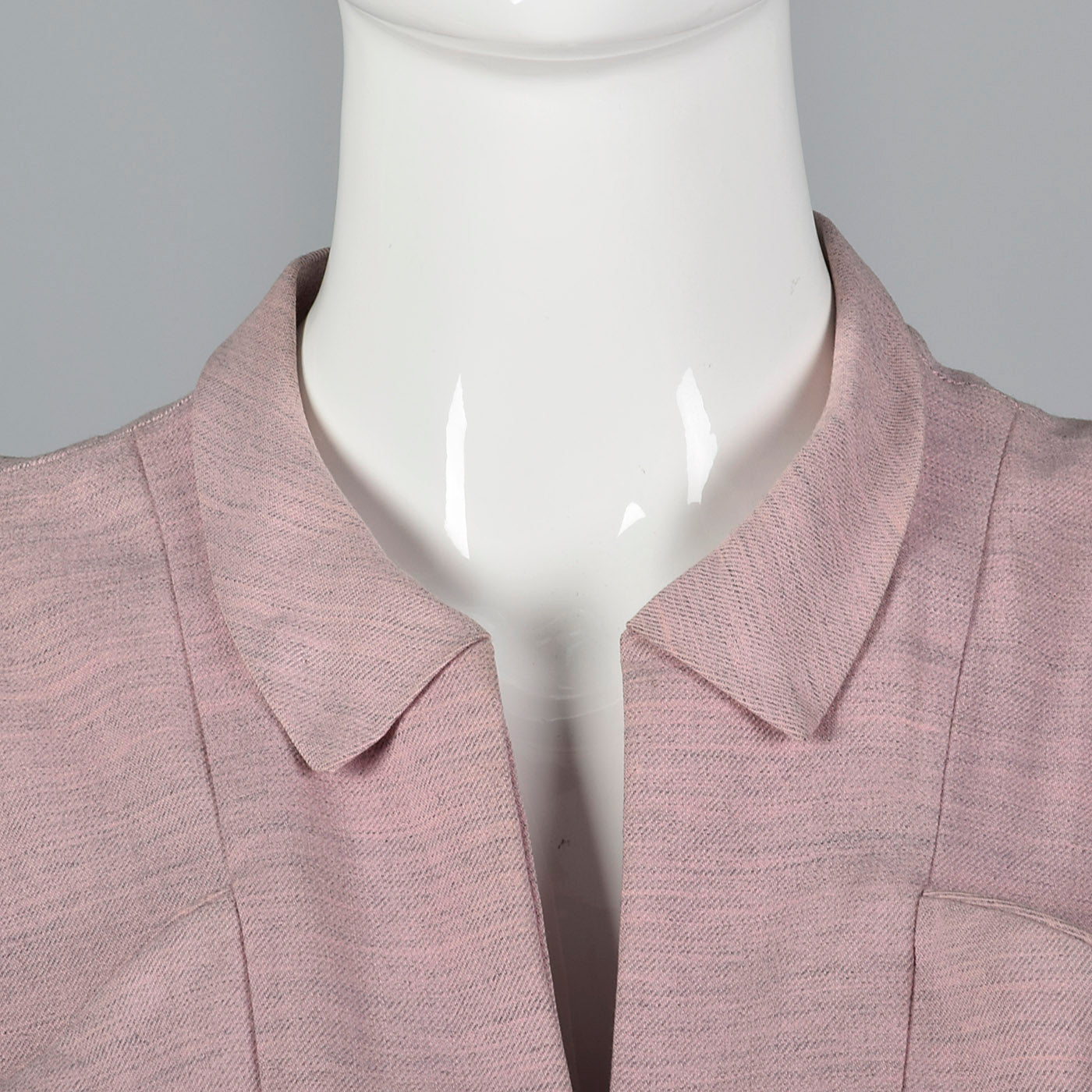 1950s Pink Wool Gabardine Day Dress