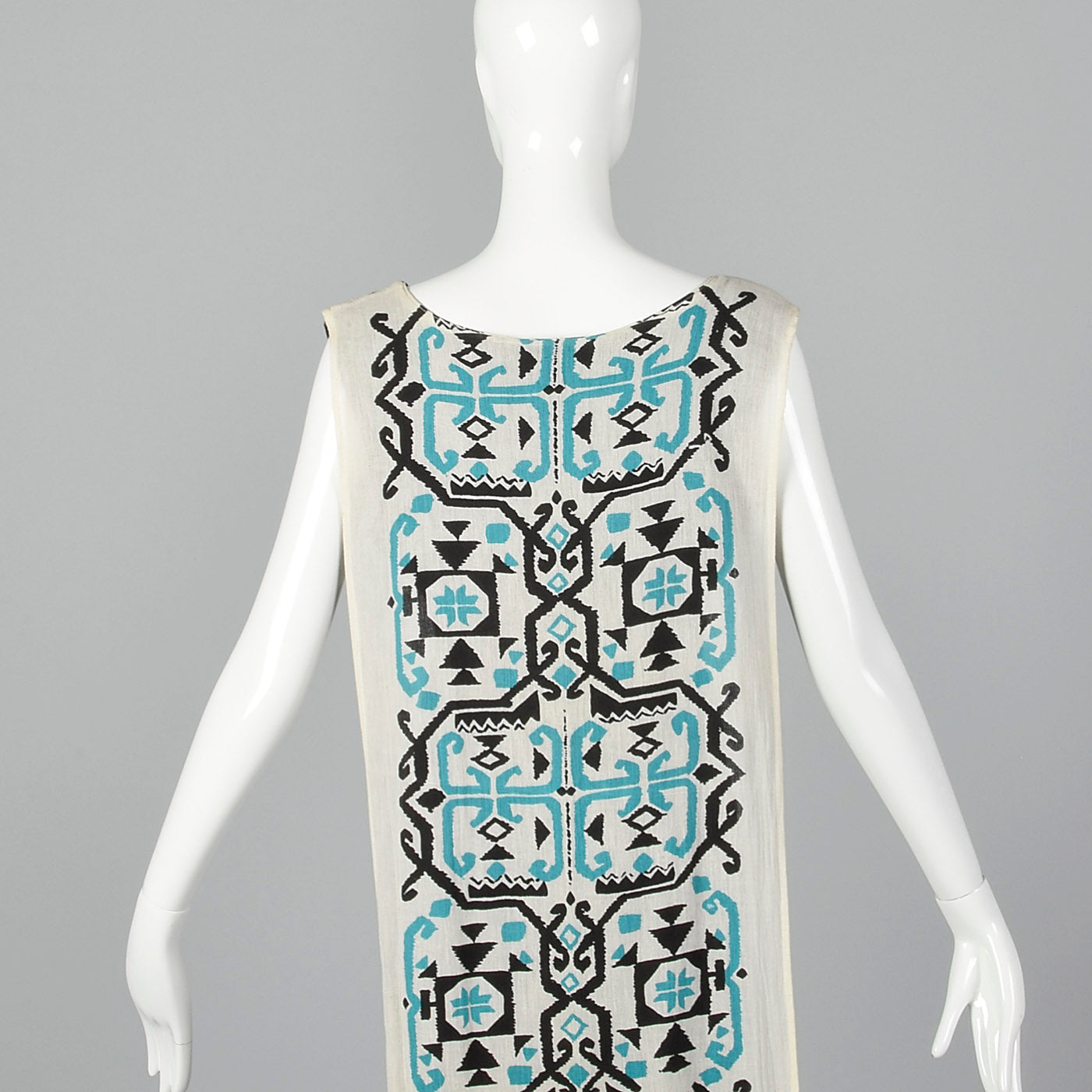 1970s Black Gauze Dress with Back Panel
