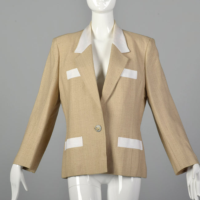 Large Hermés 1970s Tan Blazer