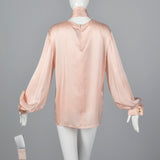Christian Dior Boutique Numbered Pink Silk Blouse