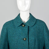 1960s Harris Tweed Blue Swing Coat