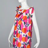 1960s Novelty Print Fruit Dress