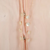 Large 1910s Edwardian Silk Blouse Pink Beaded Sailor Collar Long Sleeve