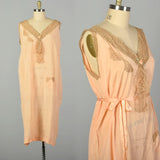 3XL 1920s Nightgown Boudoir Lingerie Peach Volup Sleeveless