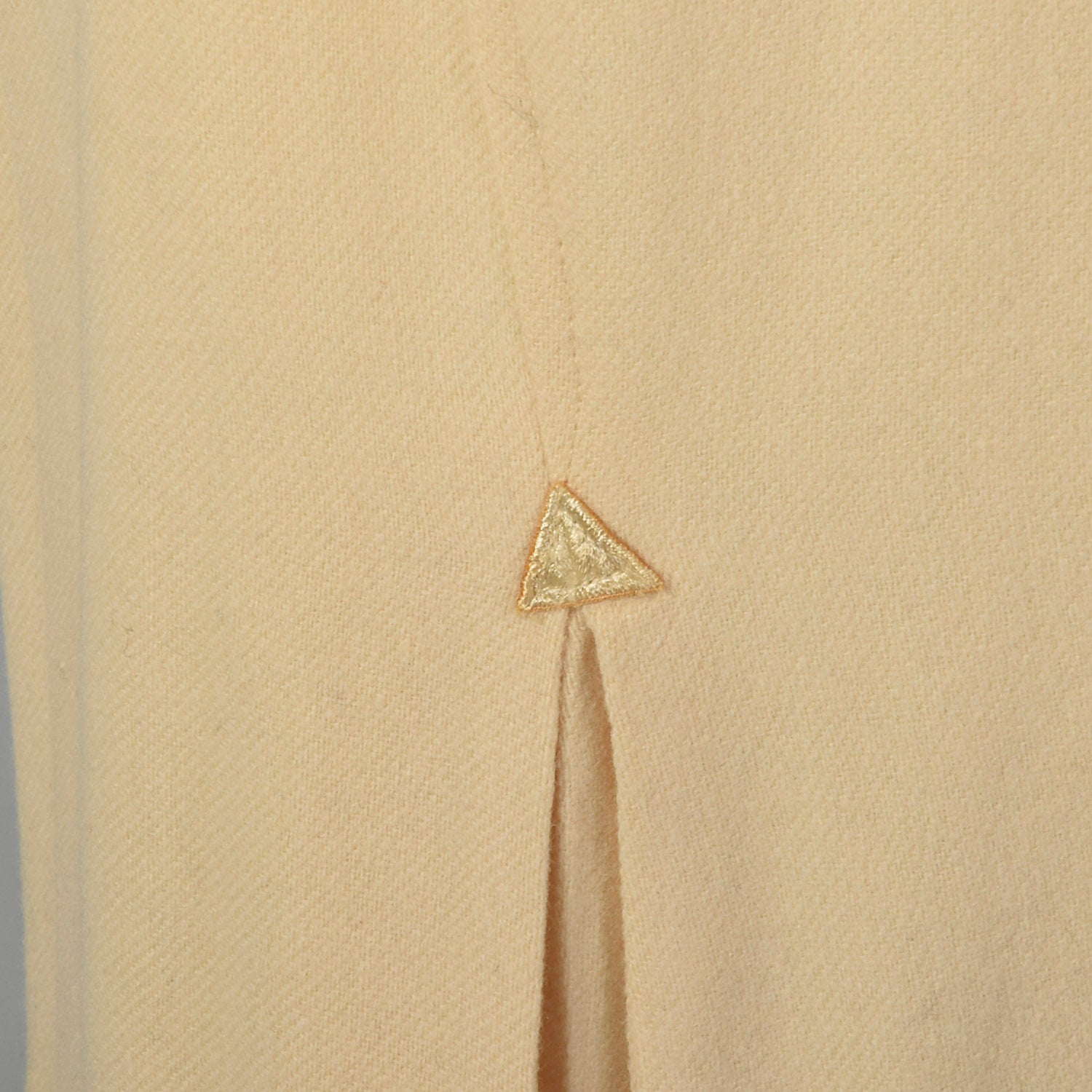 XXS 1950s Cream  Wool Pencil Skirt