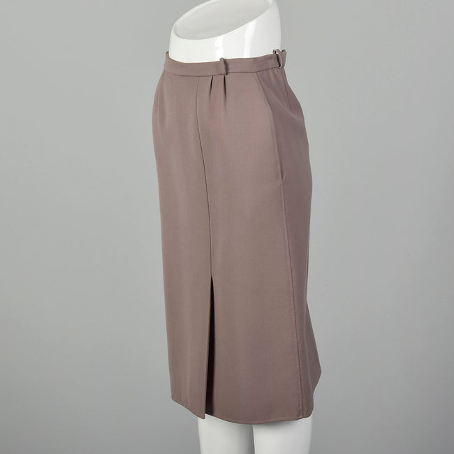 XS 1950s Taupe Pencil Skirt