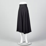 1950s Black Pleated Waistband Skirt