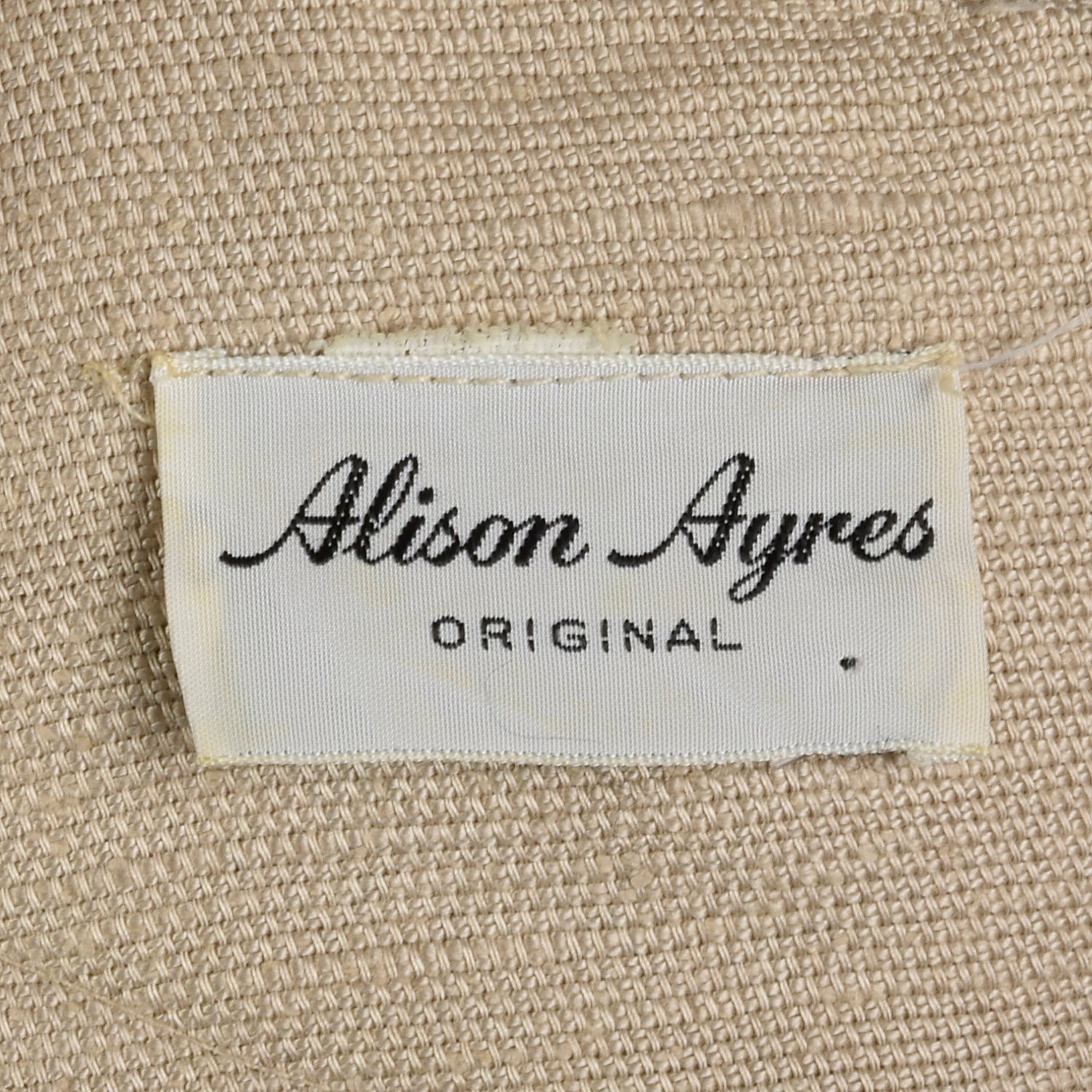Small 1960s Tan Linen Shift Dress
