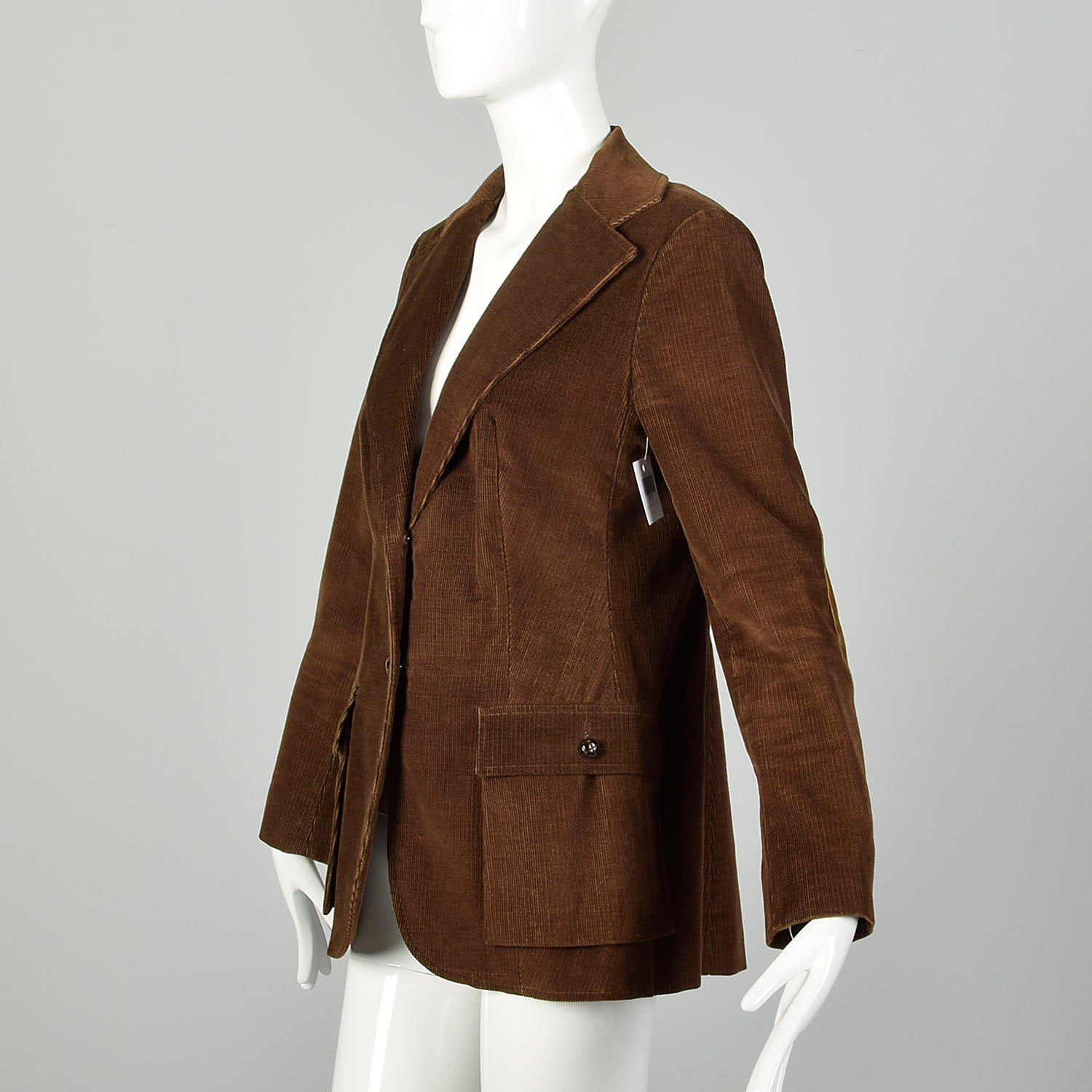 Small 1970s Brown Corduroy Blazer Casual Boho Hippie Jacket
