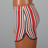 1960s Mens Swim Trunks in Red White & Blue