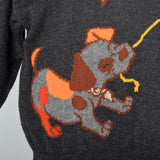1980s Escada Novelty Dog and Cat Friends Sweater