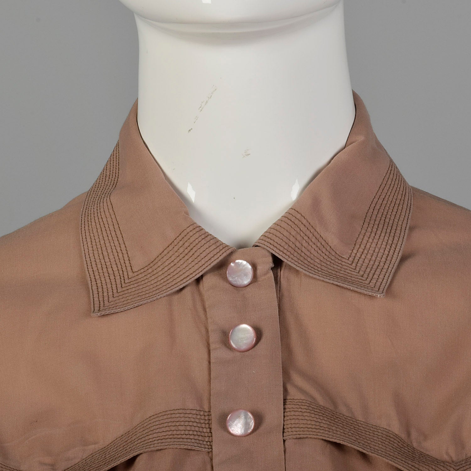 Large 1950s Bonwit Teller Cotton Blouse