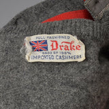 1950s Gray Cashmere Sweater with Red Trim
