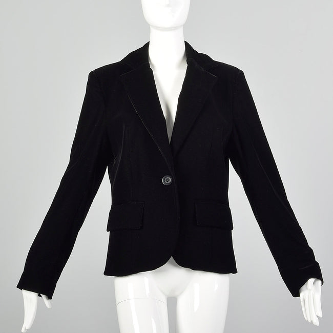 Medium Paco Rabanne 1990s Black Velvet Blazer