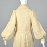 1970s Elizabeth Arden Chunky Knit Sweater Coat