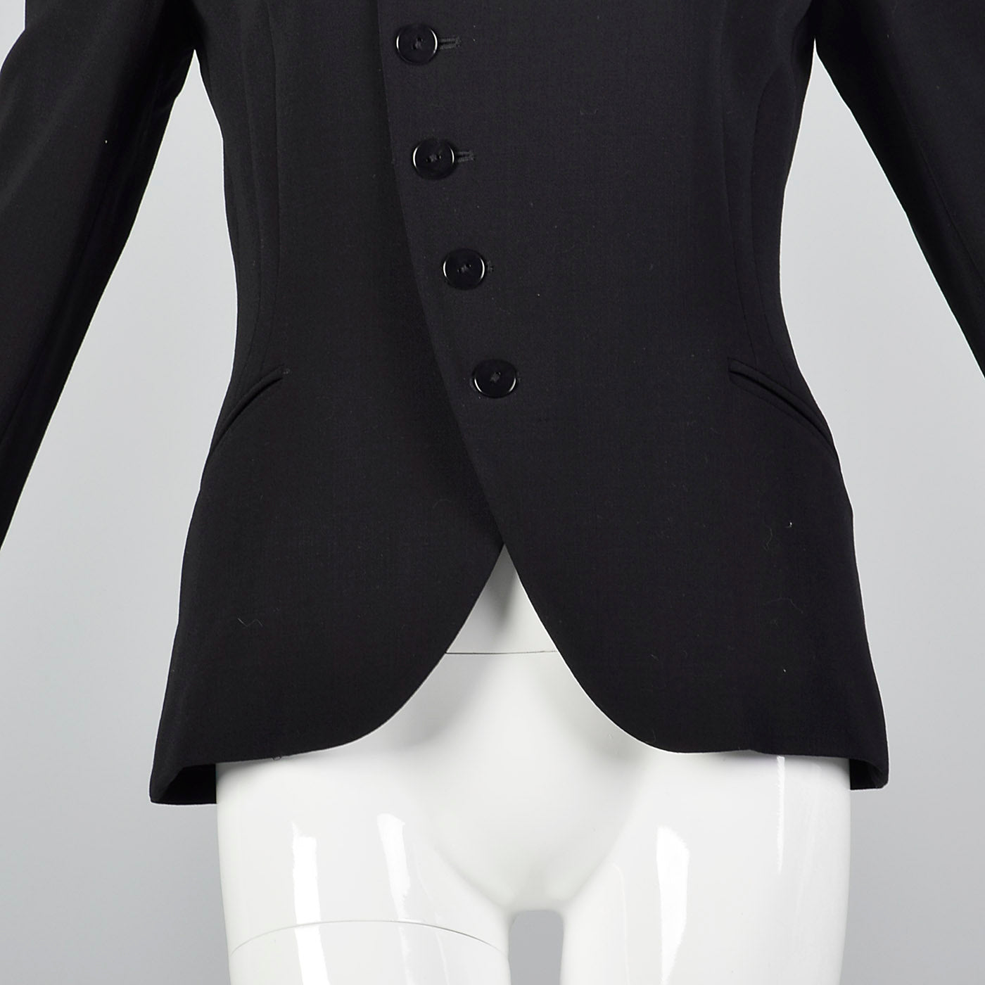 1990s Ralph Lauren Black Label Asymmetric Button Jacket