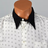 2000s Comme des Garcons White Cotton Circle Print Shirt