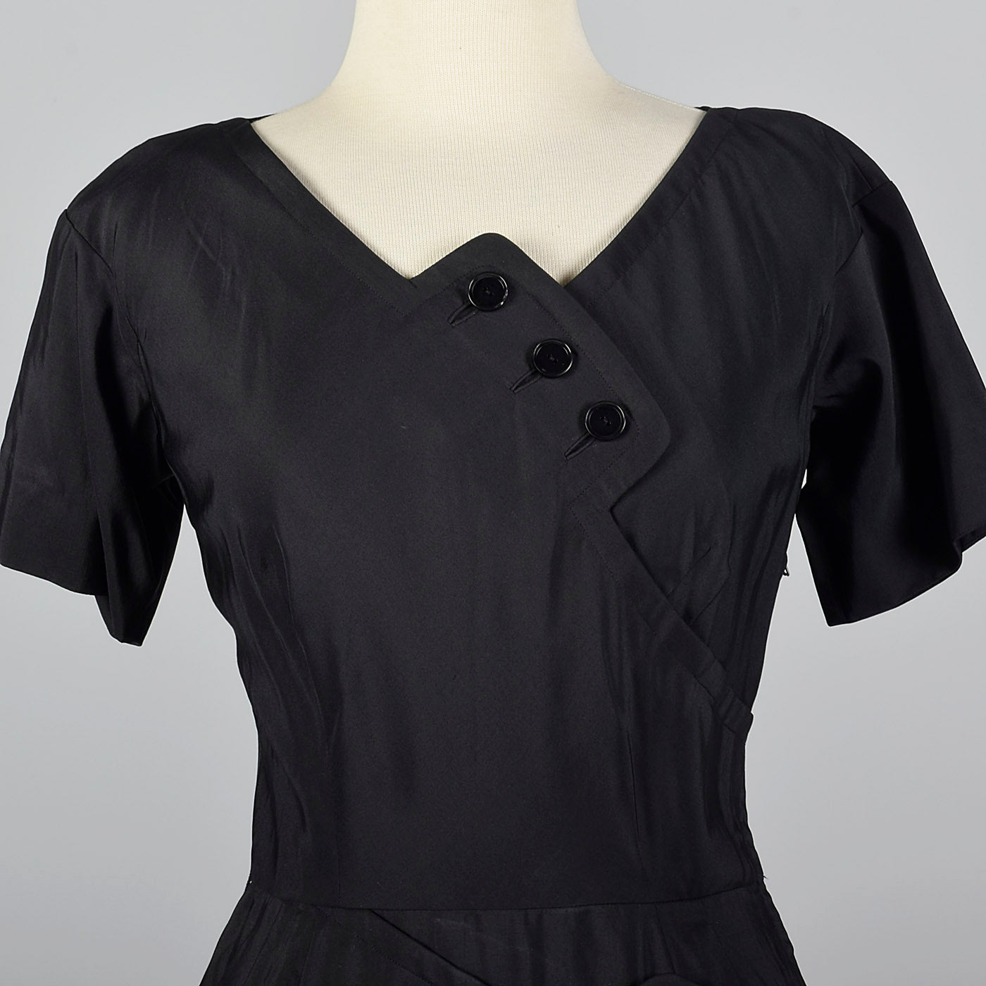 1950s Anna Miller by Bill Blass Black Pencil Dress