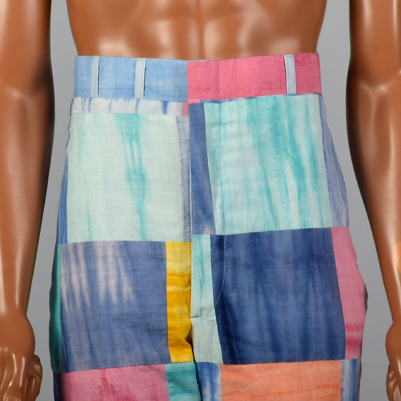 1970s Mens Patchwork Pants