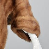 1950s Mink Stole with Large Sleeve Cuffs