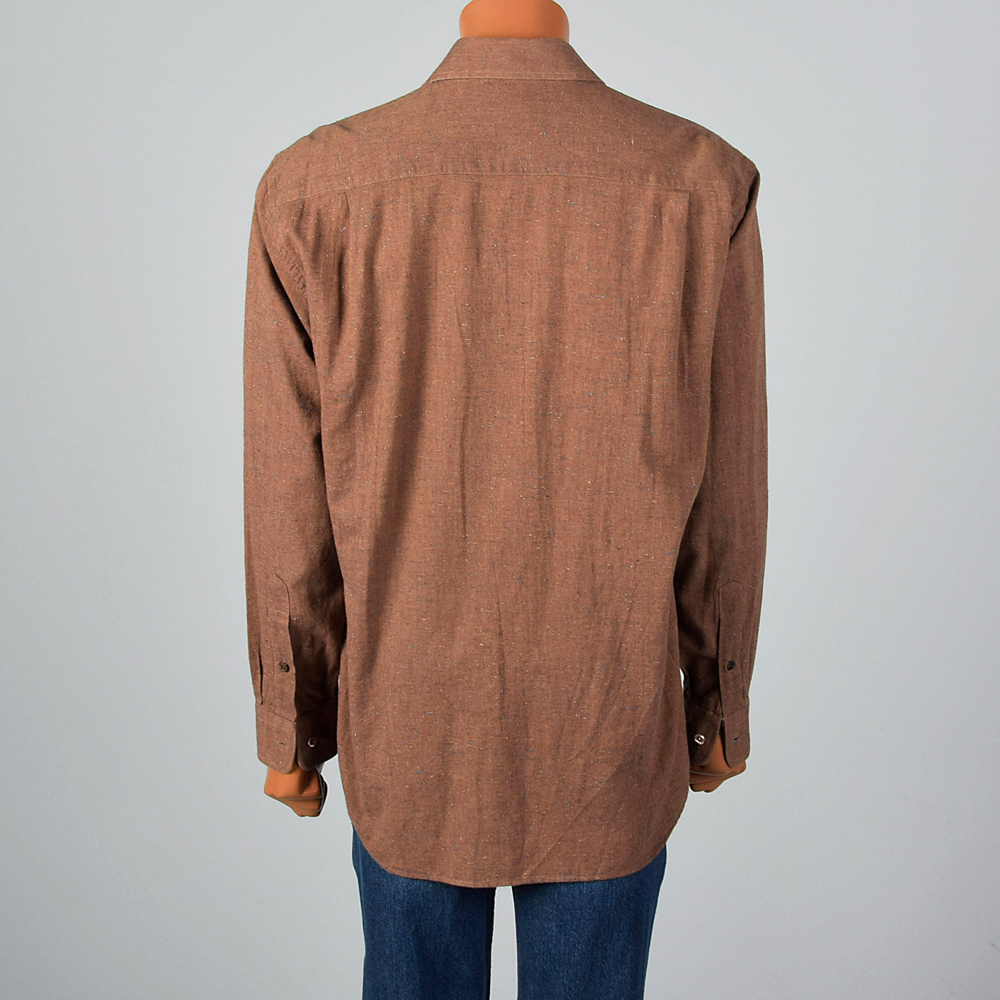 2000s Brown Shirt with Multicolor Flecks