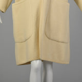 Medium-XL 1960s Cream Blanket Coat
