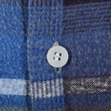 1950s Pilgrim Blue Plaid Flannel Shirt